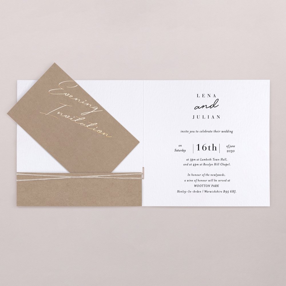 Wedding invitations Golden Word | Cottonbird