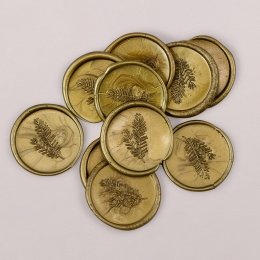 Golden wax seals 3cm