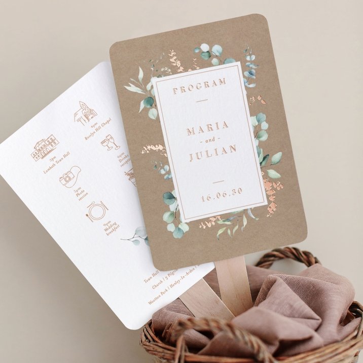 Fan wedding programmes Symphonia | Cottonbird